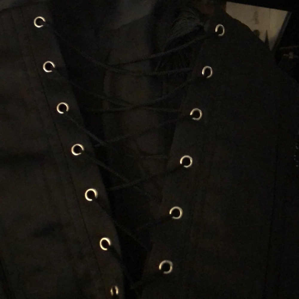 Nwt bustier lace up h&m black corset top pin up 4 - Picture 5 of 6